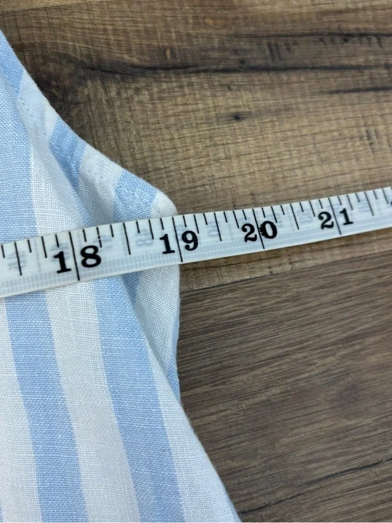 Everlane The Linen Sleeveless Shirt Dress Blue White Stripe Nautical Women’s - Picture 6 of 7